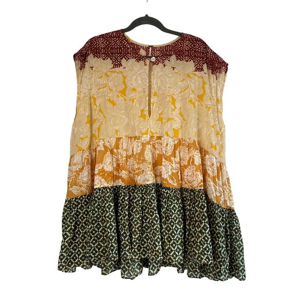 Free People Gotta Have You Tunic Top Sleeveless Yellow Sz M - Picture 5 of 10